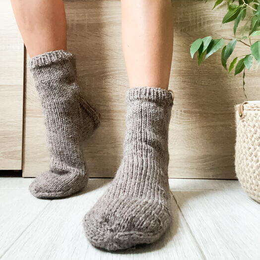 Носки вязаные «Кофейные» 41-43 размер