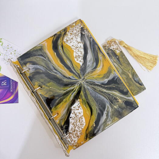 Блокнот на кольцах А5 желтый