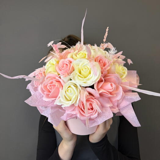 Композиция из мыльных цветов «Мармеладка»