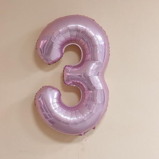 Шар Цифра фламинго 3
