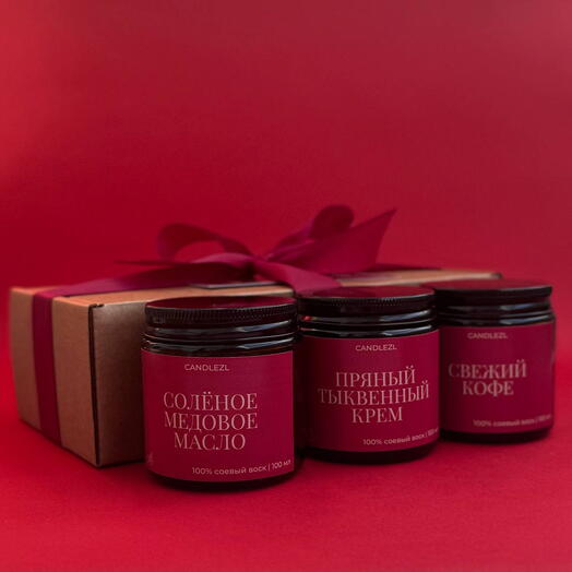 Набор ароматических свечей с разными ароматами