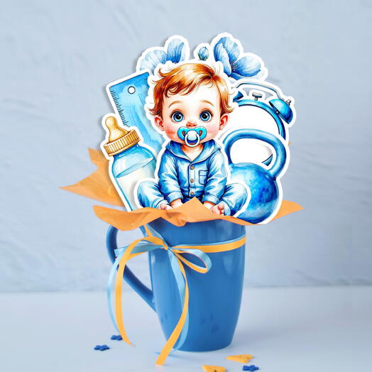 Пряники букет в подарочной упаковке «На выписку Мальчик»