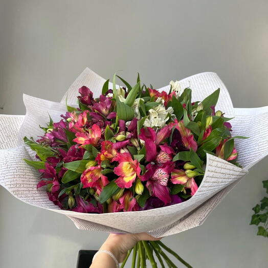 Букет радужной альстромерии 💐 (XL)