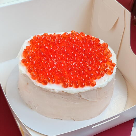 Бенто торт на новый год и Рождество бутерброд с красной икрой