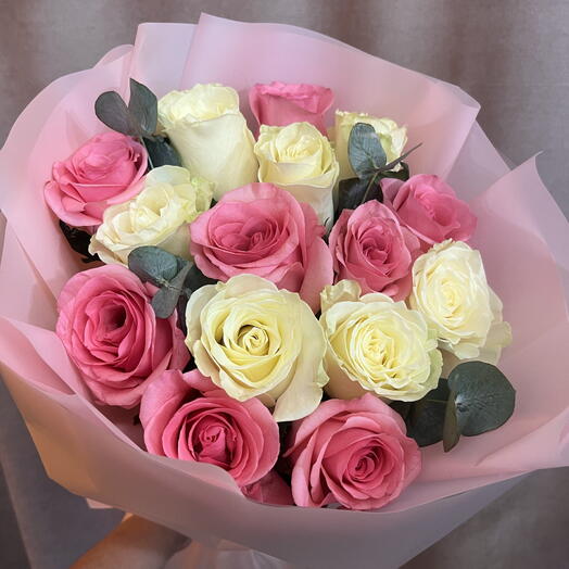 Микс роз с эвкалиптом💖💖💖