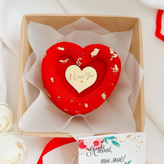 Муссовый бенто «I love you» для любимой девушки , жене или подруги на 14 февраля