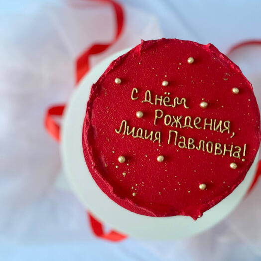 Торт на день рождения с велюром 2кг