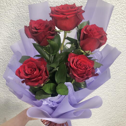Красная Роза в сиреневом💜