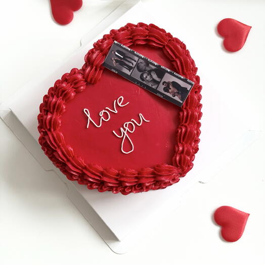 Бенто торт премиум «love you на 14 февраля с вашим фото