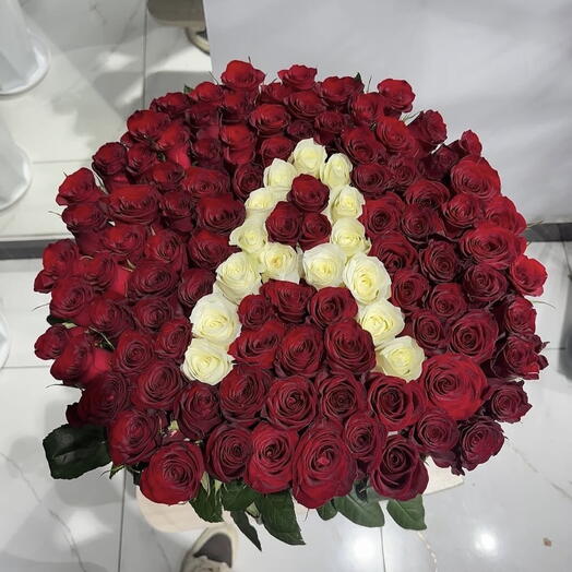 A with roses