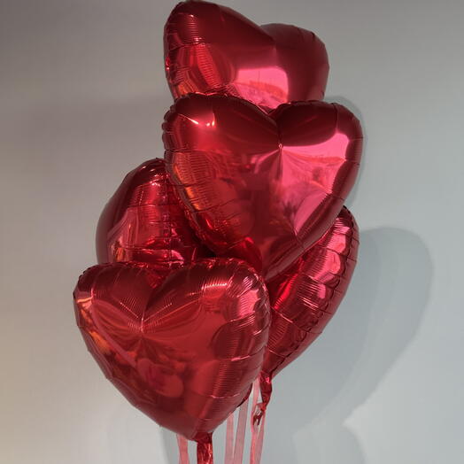 Сет шаров "сердце" 5 шт