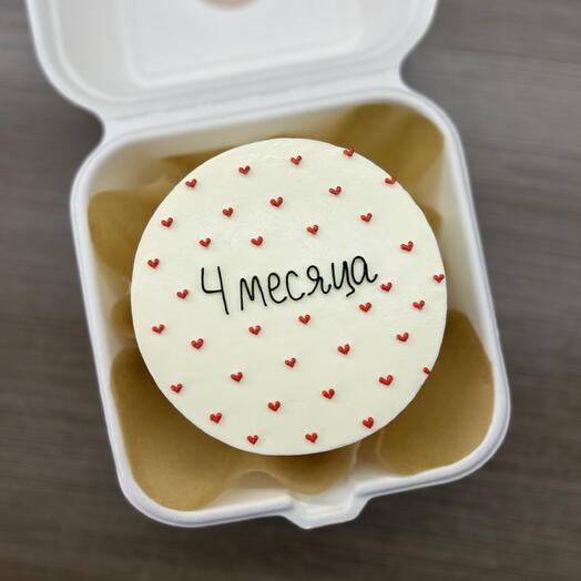 Бенто-торт с сердечками