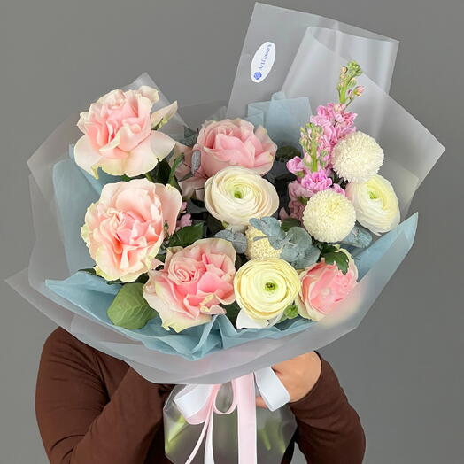 Цветы Букет Art Flowers	Нежная палитра