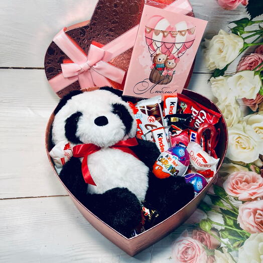 Сладкий набор с пандой. Подарок на 8 Марта для жены, любимой девушки, второй половинки, дочки, сестры, мамы, подруги,тети