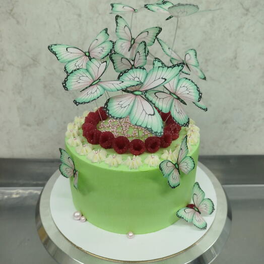 Торт Бабочки зеленые