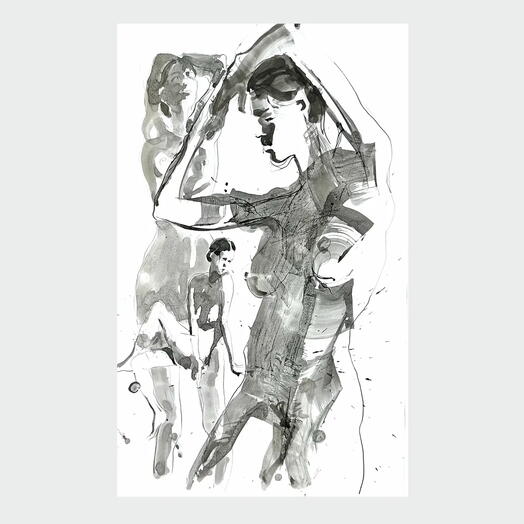 Скетч-Ню-Графика: широкоформатная работа «Бытие»