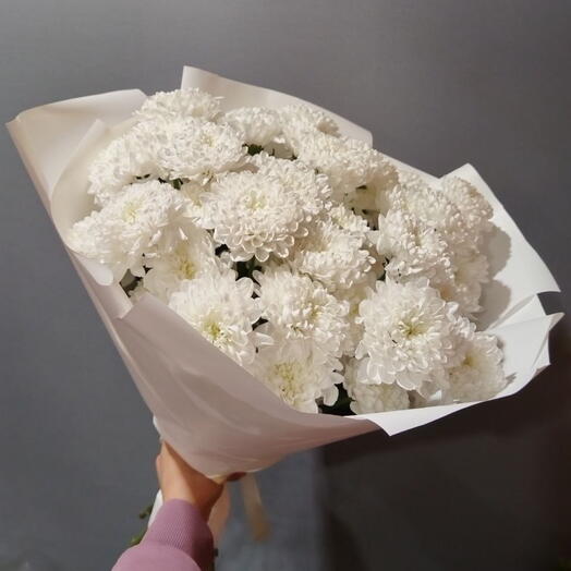 Букет из белой кустовой хризантемы (7 шт)