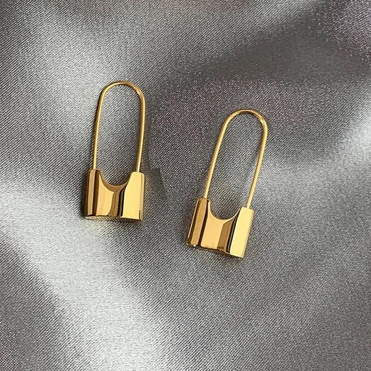 Серьги «Golden Lock» любимой девушке / жене / маме / девушке
