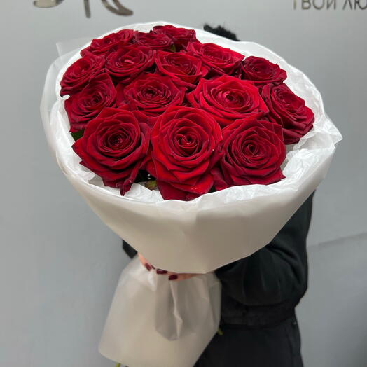 Букет из 15 premium красных роз