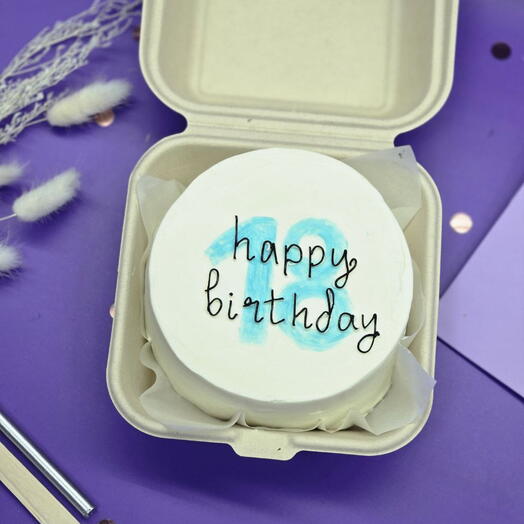 Бенто-торт Happy birthday с цифрой