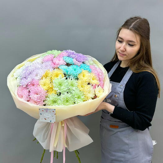 Букет из хризантем Конфетти