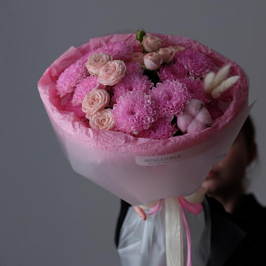 Букет "фантазия в розовом"
