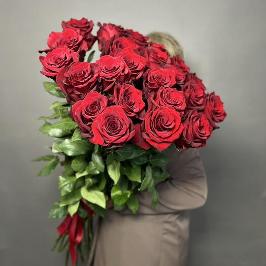 🌹АКЦИЯ 🌹Монобукет 25 красных роз 🌹