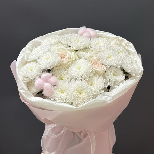 Букет с хлопком