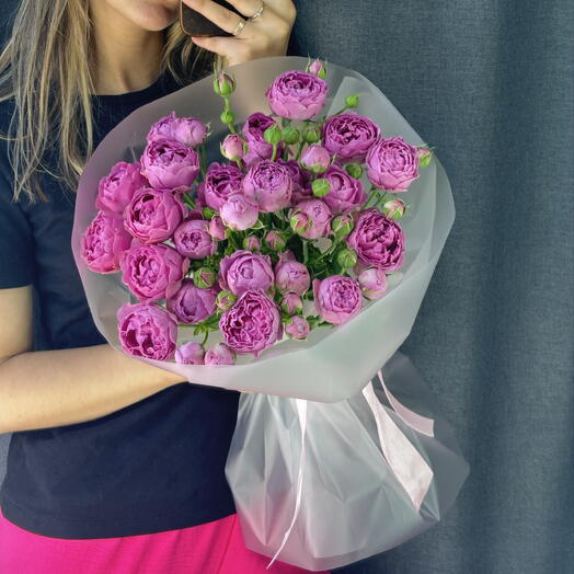 Монобукет💕 Кустовая Роза Мисти Баблс
