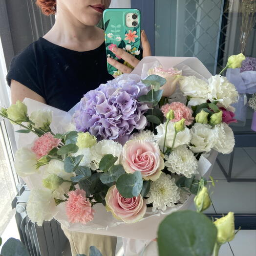 💗Вау букет с гортензией 💗