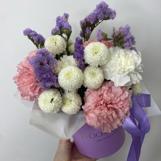 Милая композиция в шляпной коробке 💜 Bloom room