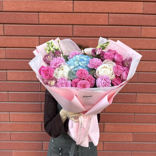 Сладкие мечты 🎀 / пионы, гортензия, диантусы, кустовые пионовидные розы, эустома, орхидеи и эвкалипт