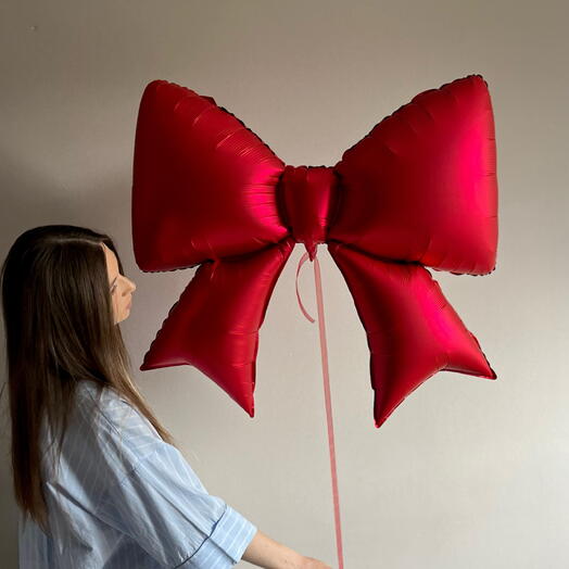 БАНТ 🎀 Шар Бант Красный ️ БОЛЬШОЙ БАНТ с гелием 🎈