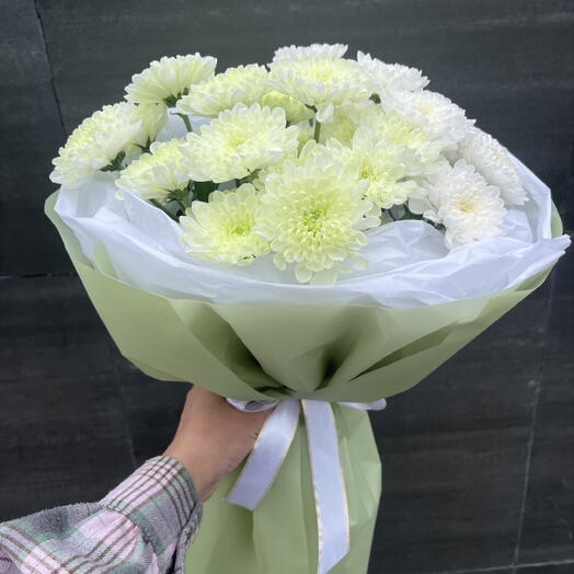 Букет хризантем ( лайм)