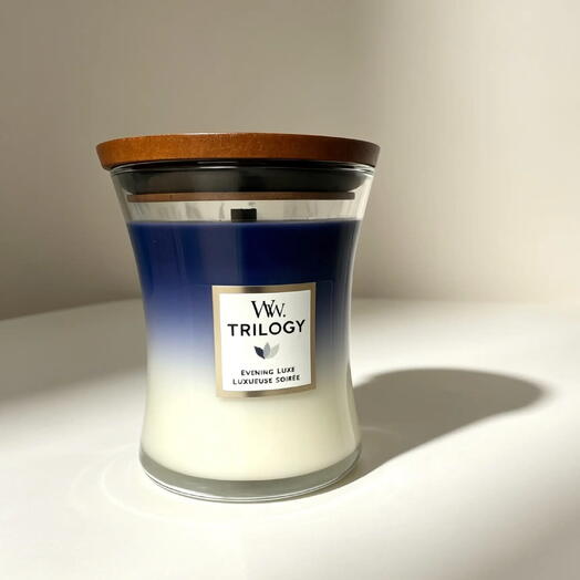 Ароматическая свеча WoodWick Evening Luxe, средняя тройная 275 гр