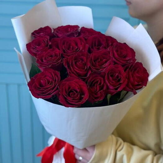 Букет из 15 premium красных роз 😍