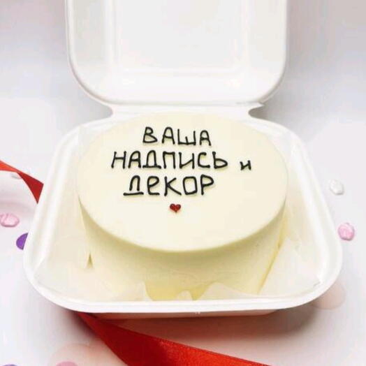 Бенто-торт с надписью и декором