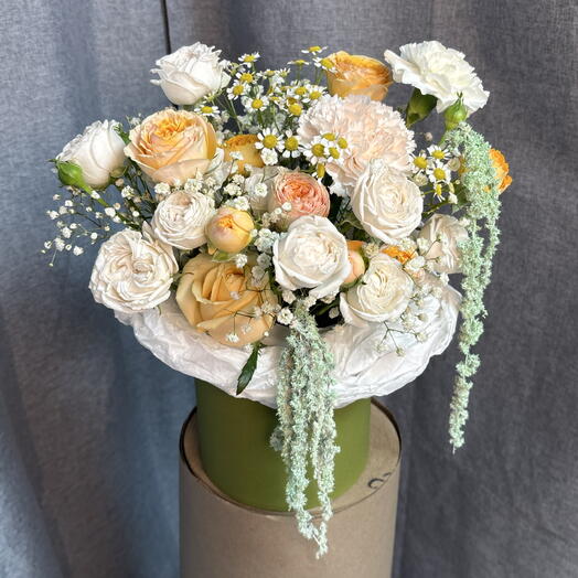 Коробочка с кустовыми розами 🌷
