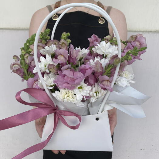 Композиция в сумочке с антуриумом 🌸💼
