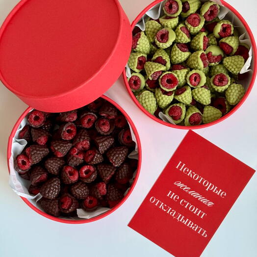 Набор малины в шоколаде MOLOSTOV Choose Two — Dark + Matcha, 800 г
