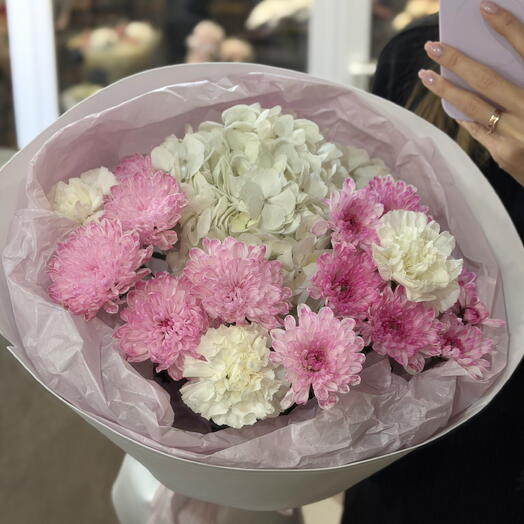 Букет с гортензией 🌸
