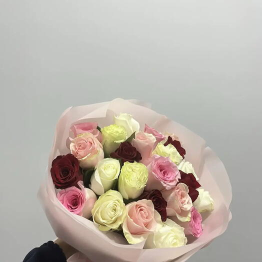 25 роз микс с Эквадора