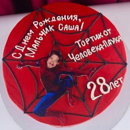 Торт для мужчины на день рождения, «Паутина для Саши»