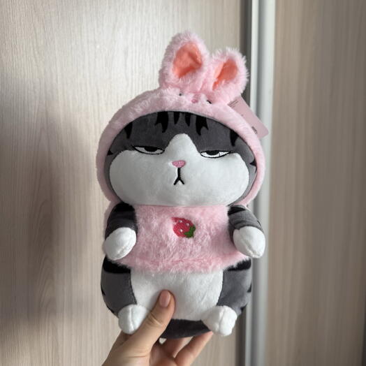 Мягкая игрушка кот в костюме кролика