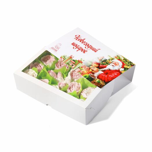 Новогодний подарок "Зефирные цветы"