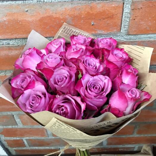 "PURPLE" 15 роз