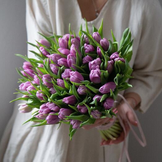 Bouquet of tulips double price