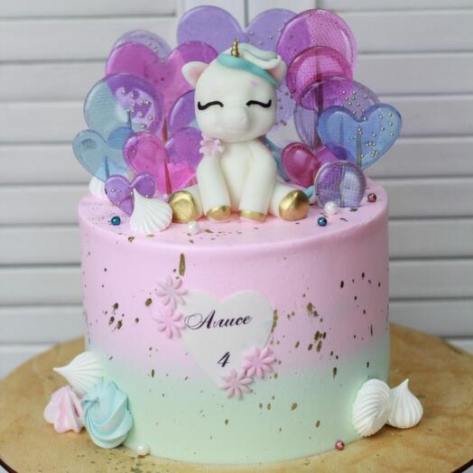 Pastel de cumpleaños"unicornio"