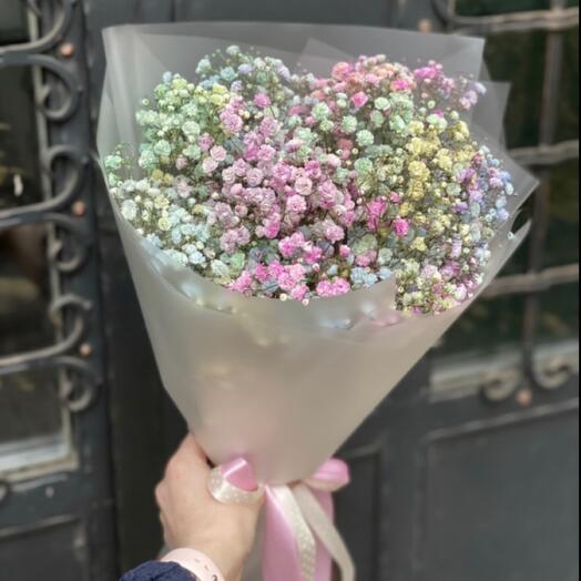 Bouquet of rainbow gypsophila (5)
