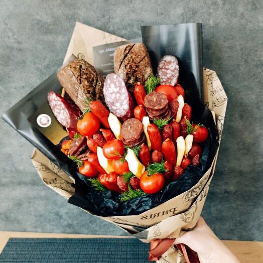 Букет из закусок,, Вкусный ужин"